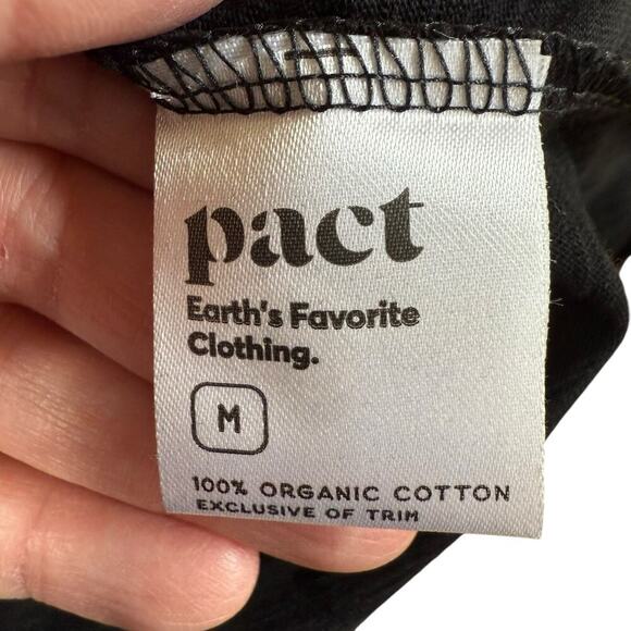 Pact Dress Black M S/S Pockets Organic Cotton Sustainable Ethical Minimalism - Picture 8 of 12